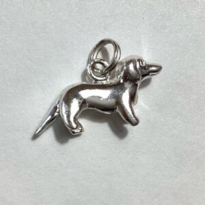 Sterling Silver 925 Dachshund Dog Charm 5/8”